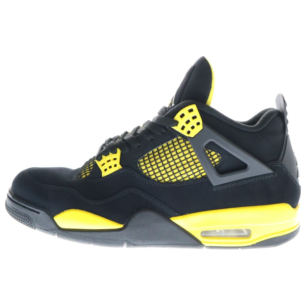 NIKE(ナイキ) AIR JORDAN 4 RETRO Thunder エアジョーダン 4 サンダー ハイカットスニーカー ブラック/イエロー US11/29cm DH6927-017