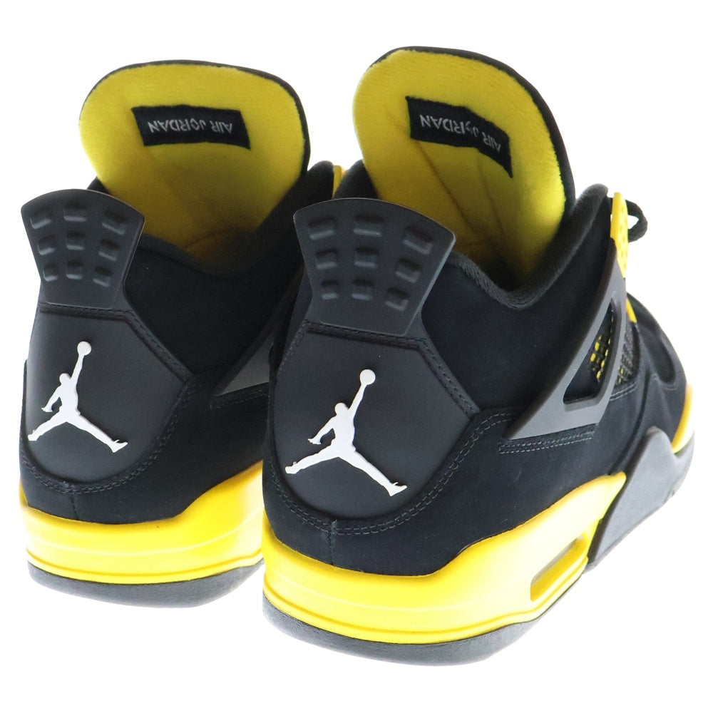 NIKE(ナイキ) AIR JORDAN 4 RETRO Thunder エアジョーダン 4 サンダー ハイカットスニーカー ブラック/イエロー US11/29cm DH6927-017