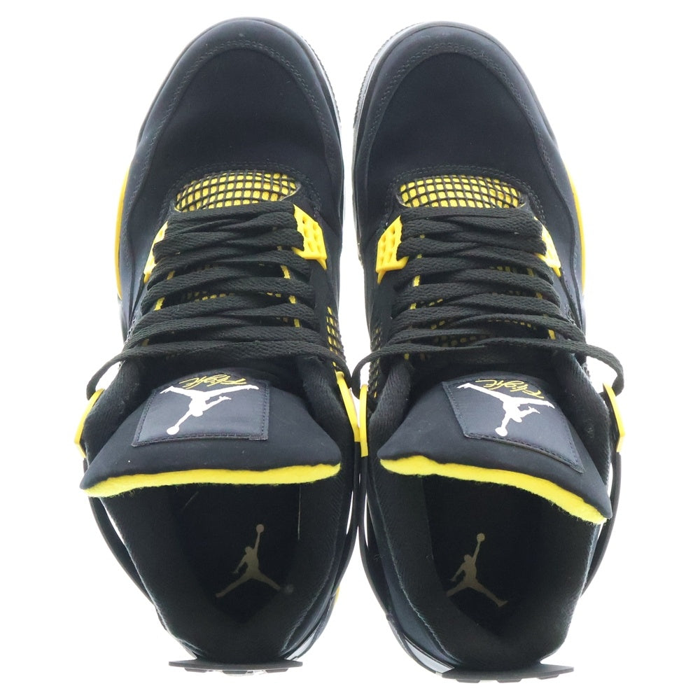 NIKE(ナイキ) AIR JORDAN 4 RETRO Thunder エアジョーダン 4 サンダー ハイカットスニーカー ブラック/イエロー US11/29cm DH6927-017