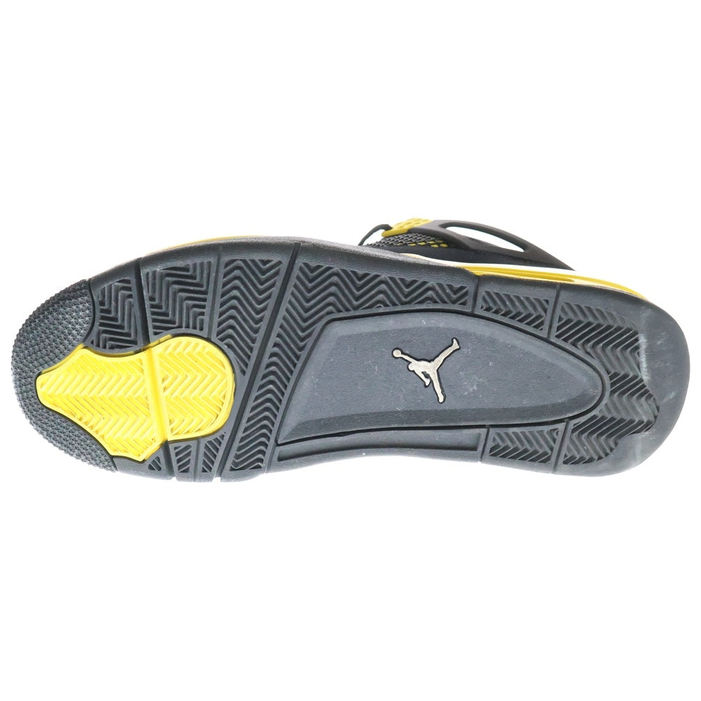 NIKE(ナイキ) AIR JORDAN 4 RETRO Thunder エアジョーダン 4 サンダー ハイカットスニーカー ブラック/イエロー US11/29cm DH6927-017