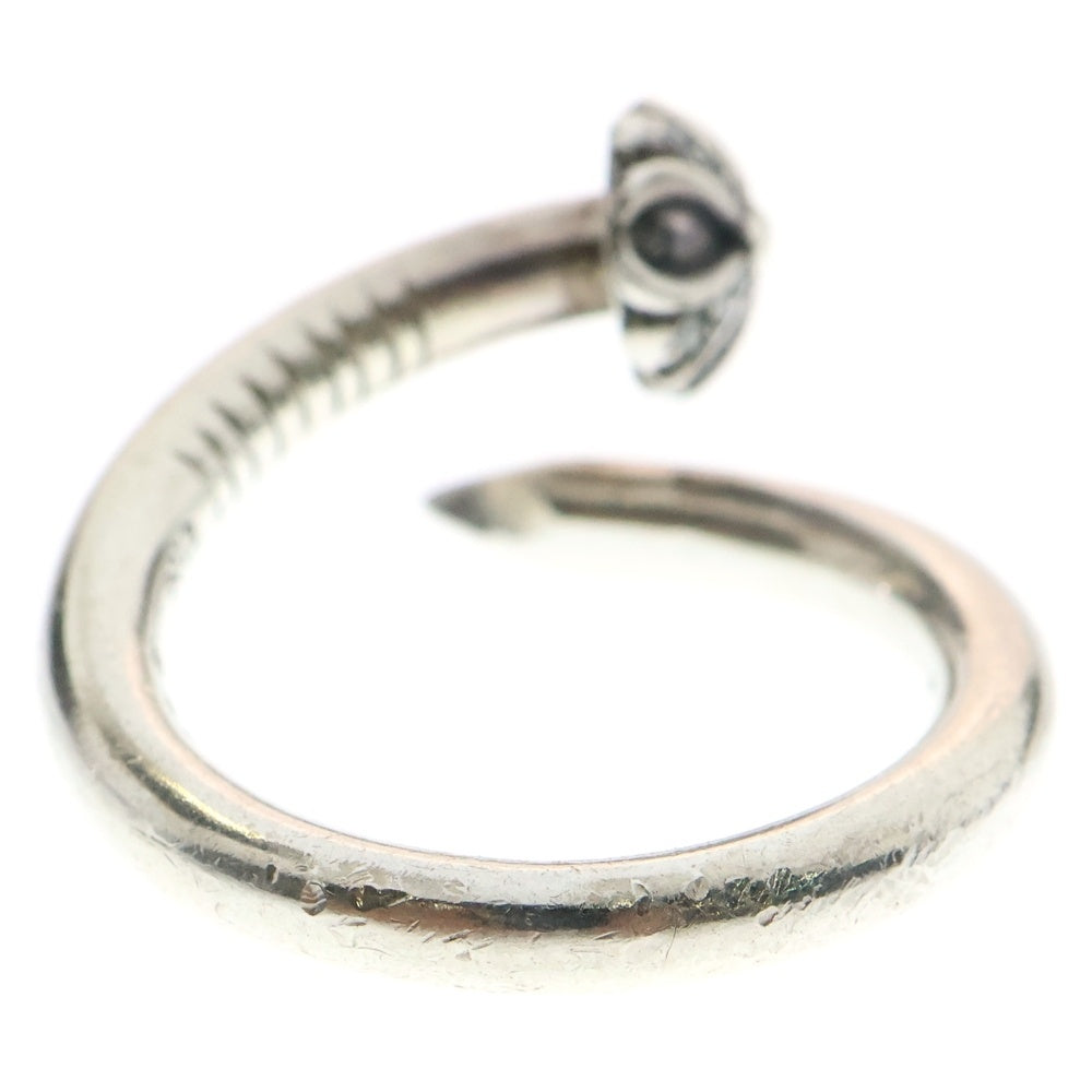 CHROME HEARTS(クロムハーツ) NAIL CRSSBALL P/D ネイルクロスボールリング PAVEダイヤ シルバー