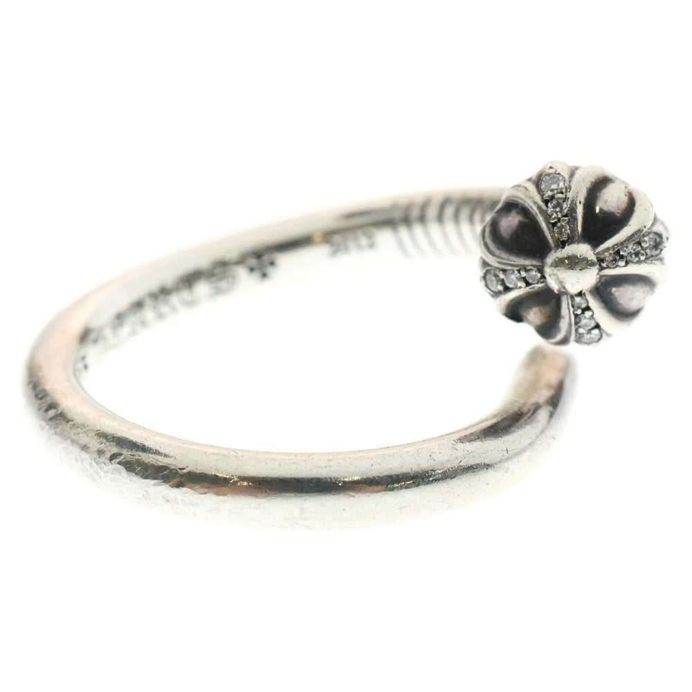 CHROME HEARTS(クロムハーツ) NAIL CRSSBALL P/D ネイルクロスボールリング PAVEダイヤ シルバー