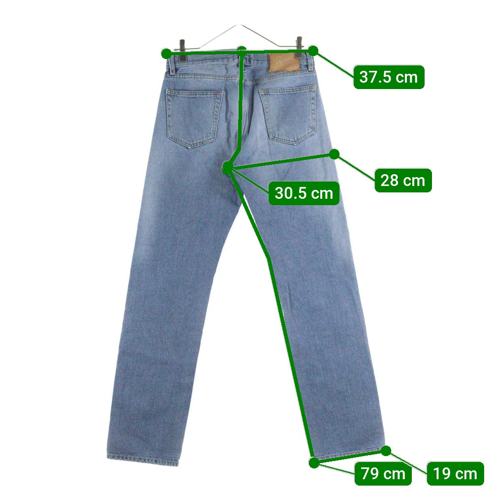 Aries(アリエス) ロゴパッチ付き ストレートデニムパンツ ジーンズ インディゴ SLAR30204