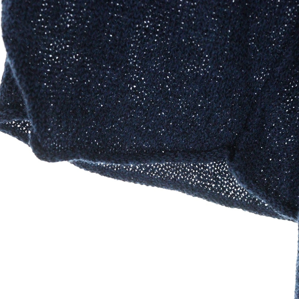 Yohji Yamamoto POUR HOMME(ヨウジヤマモト プールオム) 18SS ローゲージ レーヨンニットセーター ネイビー HW-K14-286
