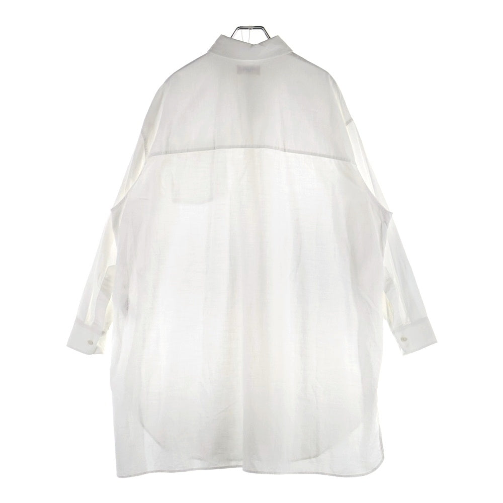 CELINE(セリーヌ) トリオンフ ロゴエンブロイダリー コットン レギュラーカラー 長袖ドレスシャツ ホワイト 2R47K658R