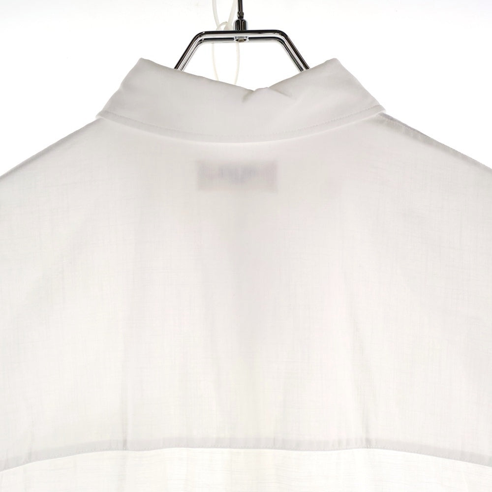 CELINE(セリーヌ) トリオンフ ロゴエンブロイダリー コットン レギュラーカラー 長袖ドレスシャツ ホワイト 2R47K658R