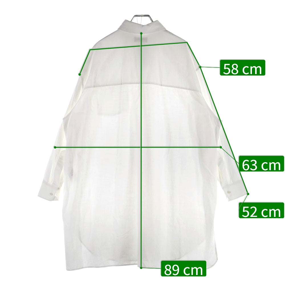 CELINE(セリーヌ) トリオンフ ロゴエンブロイダリー コットン レギュラーカラー 長袖ドレスシャツ ホワイト 2R47K658R