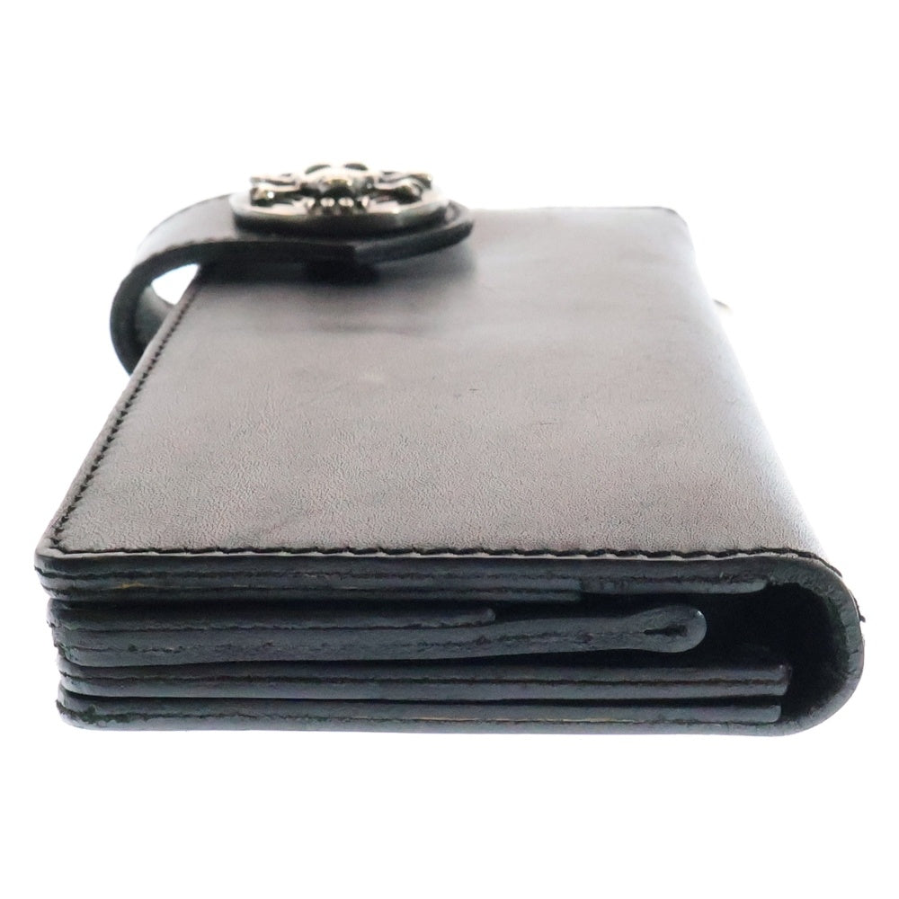 CREAM SODA(クリームソーダ) LONG WALLET スカルコンチョ レザー トラッカーウォレット 長財布 ブラック