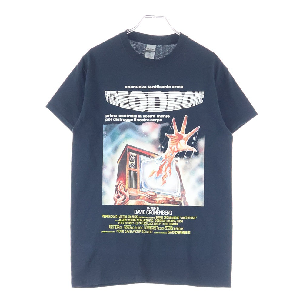 GILDAN(ギルダン) ASTRO ZOMBIES VIDEODROME フロントプリント 半袖Tシャツ ブラック