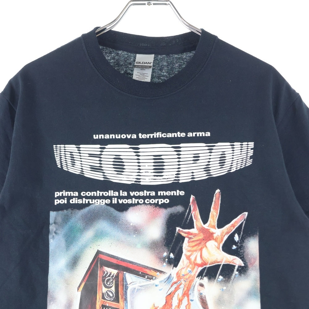 GILDAN(ギルダン) ASTRO ZOMBIES VIDEODROME フロントプリント 半袖Tシャツ ブラック