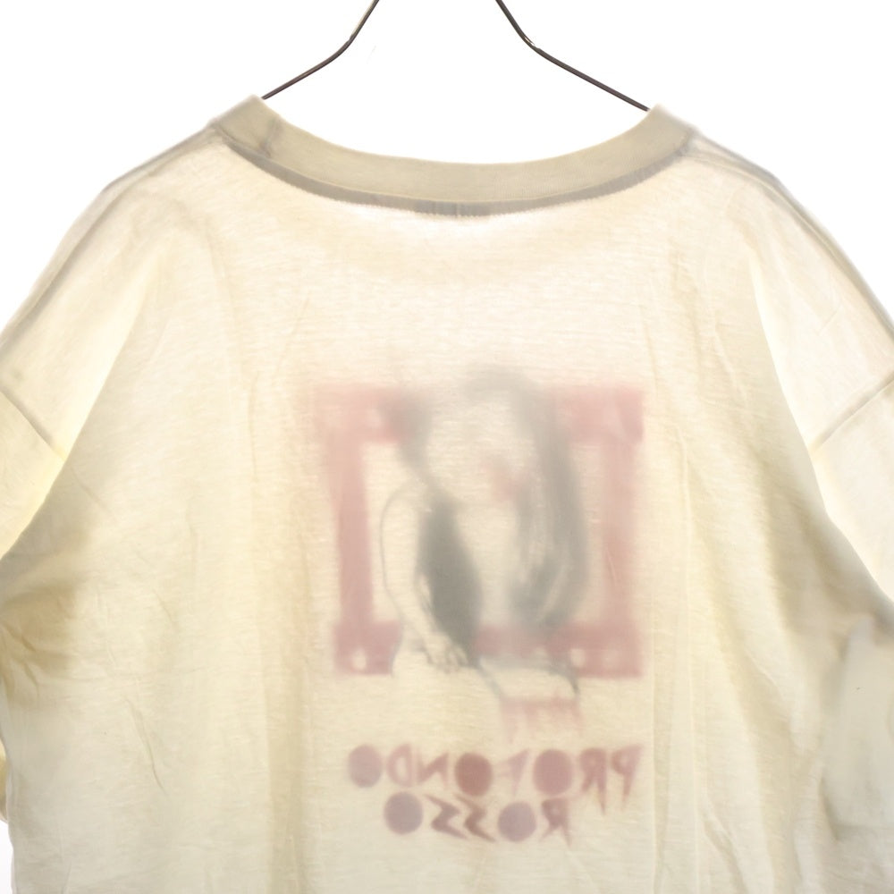 NO BRAND(ノーブランド) PROFONDO ROSSO ムービープリント 半袖Tシャツ ホワイト