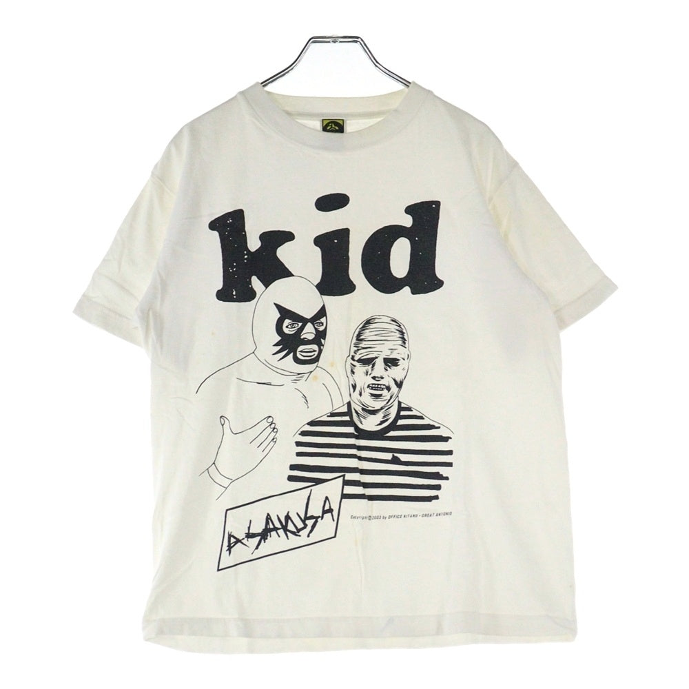 NO BRAND(ノーブランド) 浅草キッド GREATANTONIO 日本製 半袖Tシャツ ホワイト