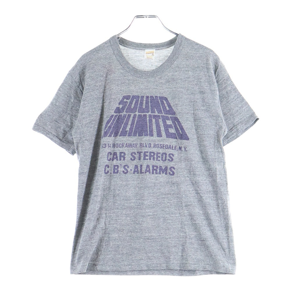 VINTAGE(ヴィンテージ) 80S SPORTWEAR USA製 霜降り プリント 半袖Tシャツ グレー