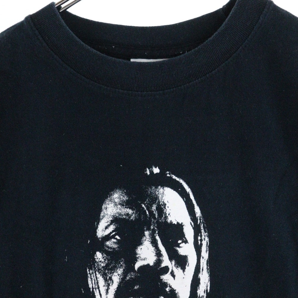 NO BRAND(ノーブランド) MACHETE フェイスプリント 半袖Tシャツ ネイビー