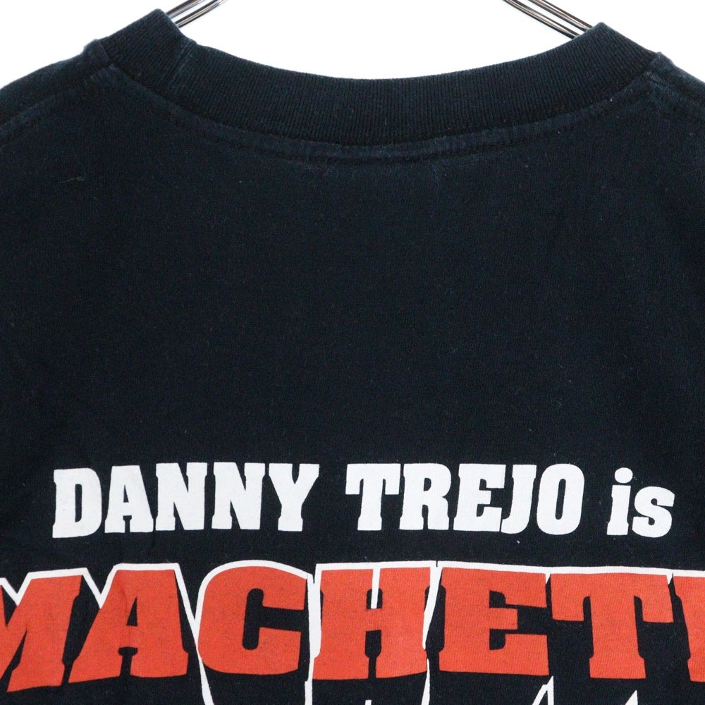 NO BRAND(ノーブランド) MACHETE フェイスプリント 半袖Tシャツ ネイビー