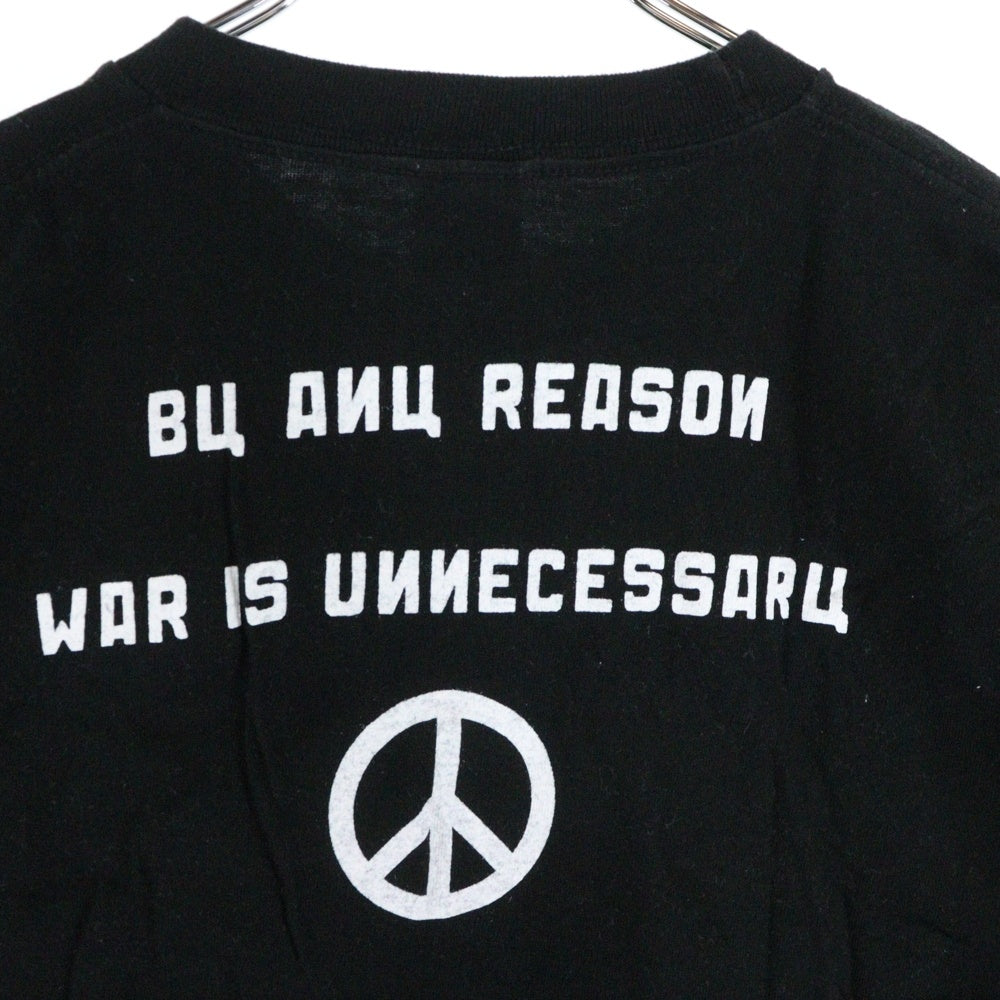 NO BRAND(ノーブランド) FRAMTID スカルプリント 半袖Tシャツ ブラック