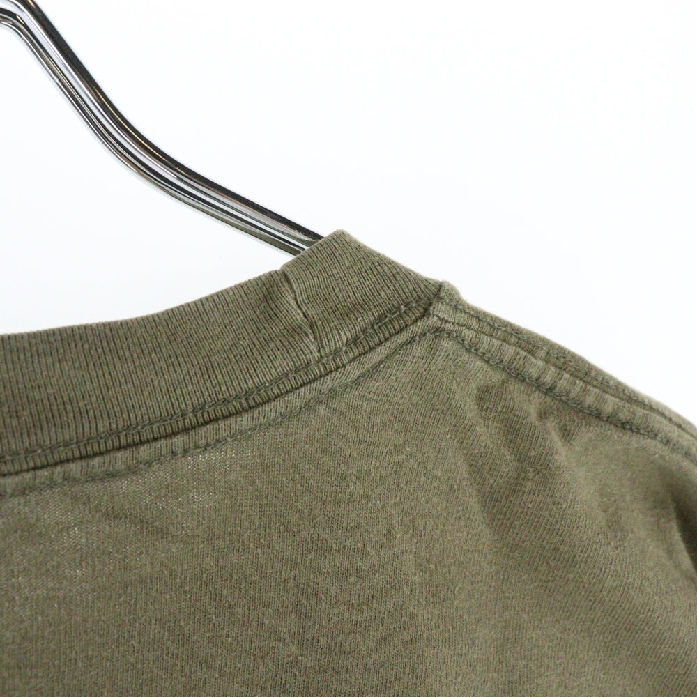 NO BRAND(ノーブランド) FRAMTID バードプリント 半袖Tシャツ カーキ