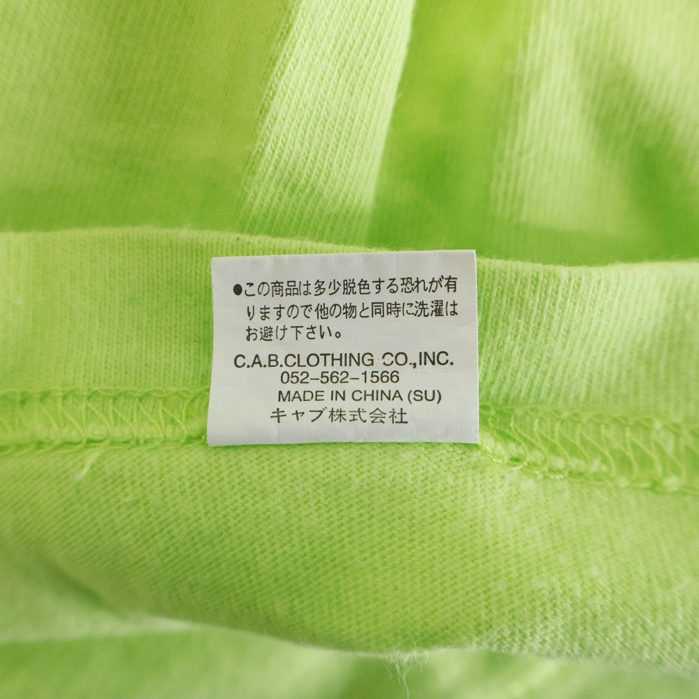NO BRAND(ノーブランド) ヨシカワショウゴ フロントプリント 半袖Tシャツ ライトグリーン