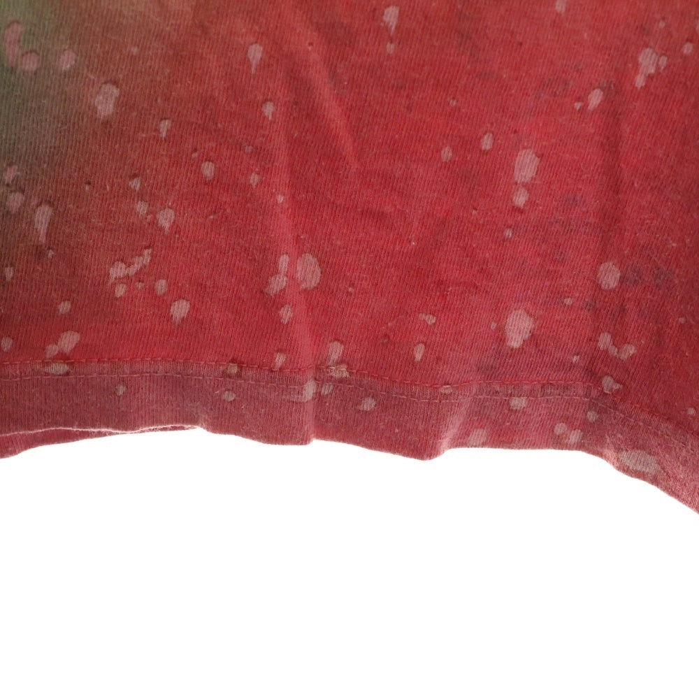 NO BRAND(ノーブランド) GODZILLA 染め加工 フロントプリント 半袖Tシャツ マルチカラー