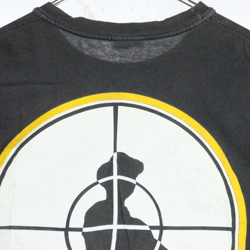 VINTAGE(ヴィンテージ) 80-90S VINTAGE PUBLIC ENEMY TARGET LOGO TEE HANES パブリックエナミー ターゲットロゴ クルーネック 半袖Tシャツ カットソー ブラック