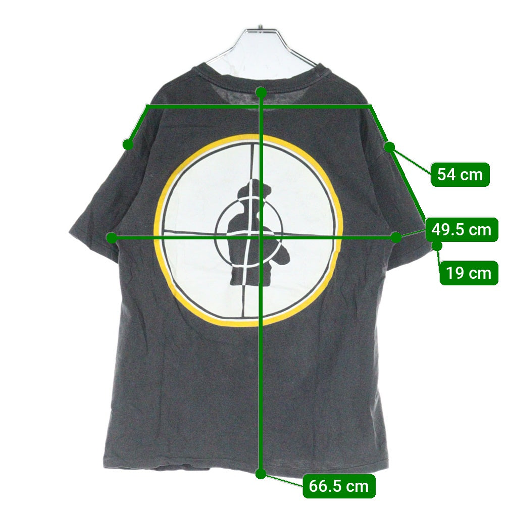 VINTAGE(ヴィンテージ) 80-90S VINTAGE PUBLIC ENEMY TARGET LOGO TEE HANES パブリックエナミー ターゲットロゴ クルーネック 半袖Tシャツ カットソー ブラック