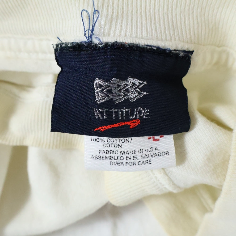 NO BRAND(ノーブランド) USA製 メキシコプロレス フェイスプリント 半袖Tシャツ ホワイト