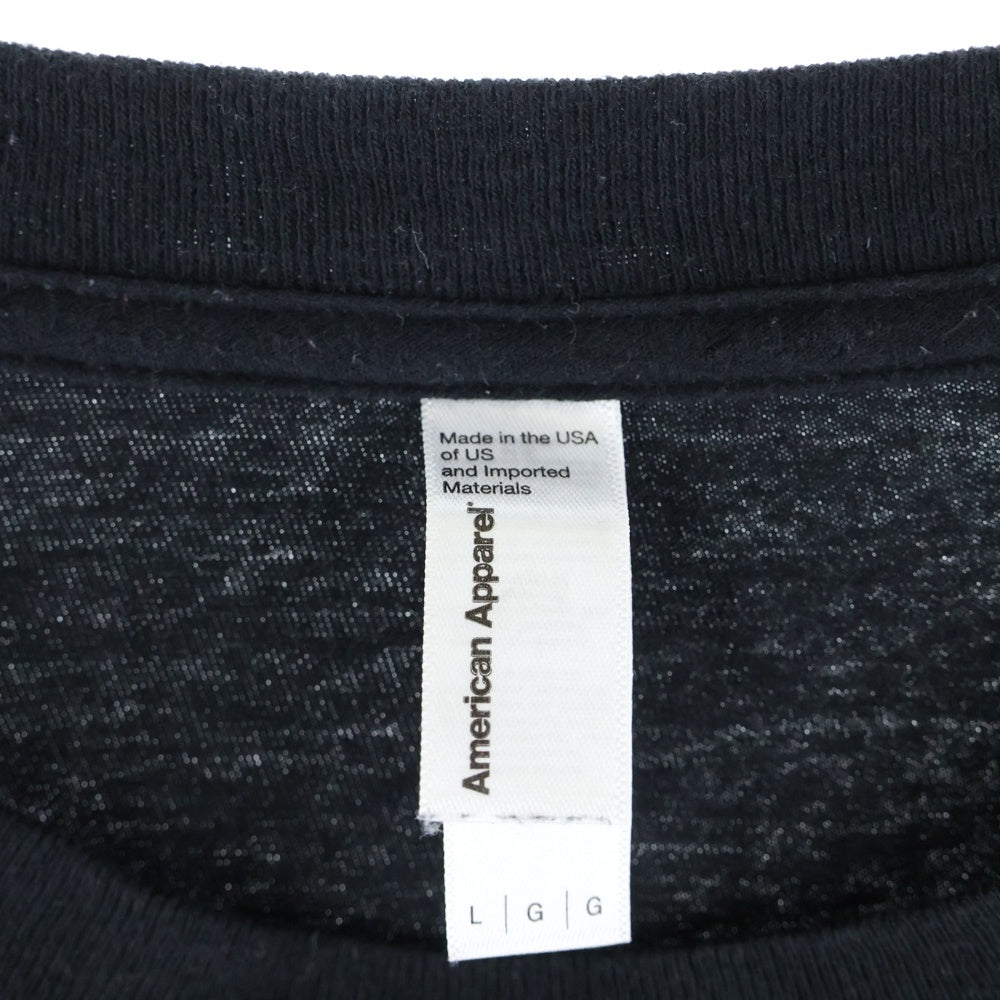 NO BRAND(ノーブランド) Ashes to Ashes USA製 フロントプリント 半袖Tシャツ ブラック