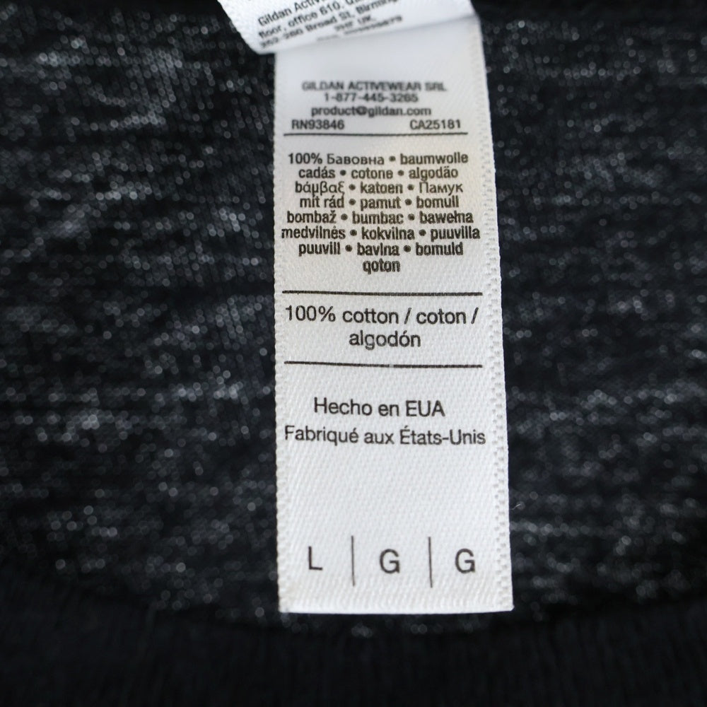 NO BRAND(ノーブランド) Ashes to Ashes USA製 フロントプリント 半袖Tシャツ ブラック