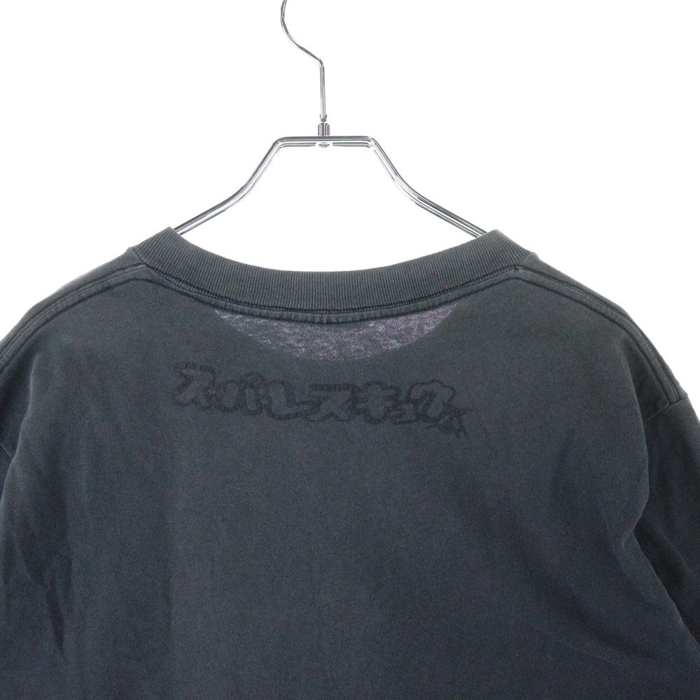 NO BRAND(ノーブランド) SUPA RESUQUE USA製 フロントプリント 半袖Tシャツ ブラック