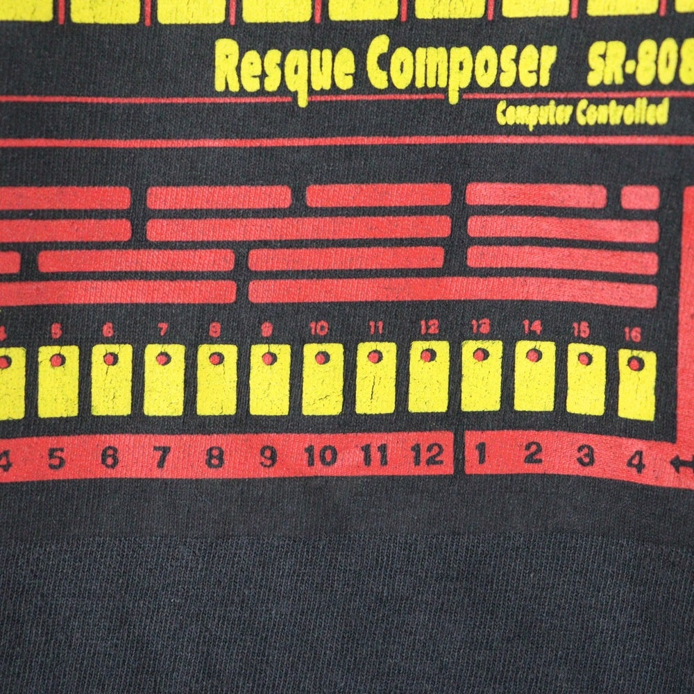 NO BRAND(ノーブランド) SUPA RESUQUE USA製 フロントプリント 半袖Tシャツ ブラック