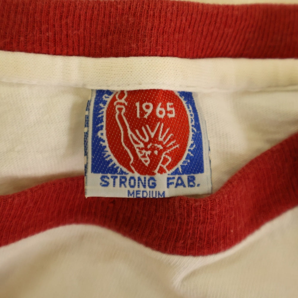 NO BRAND(ノーブランド) DEATH RACE 2000 ラグラン プリント 半袖Tシャツ レッド/ホワイト