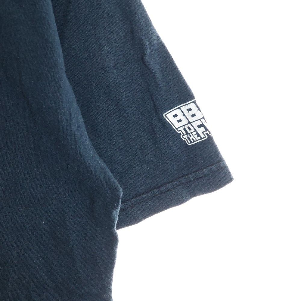 NO BRAND(ノーブランド) BAMBAMBIGELOW ブルーザーブロディ USA製 フェイスプリント 半袖Tシャツ ネイビー