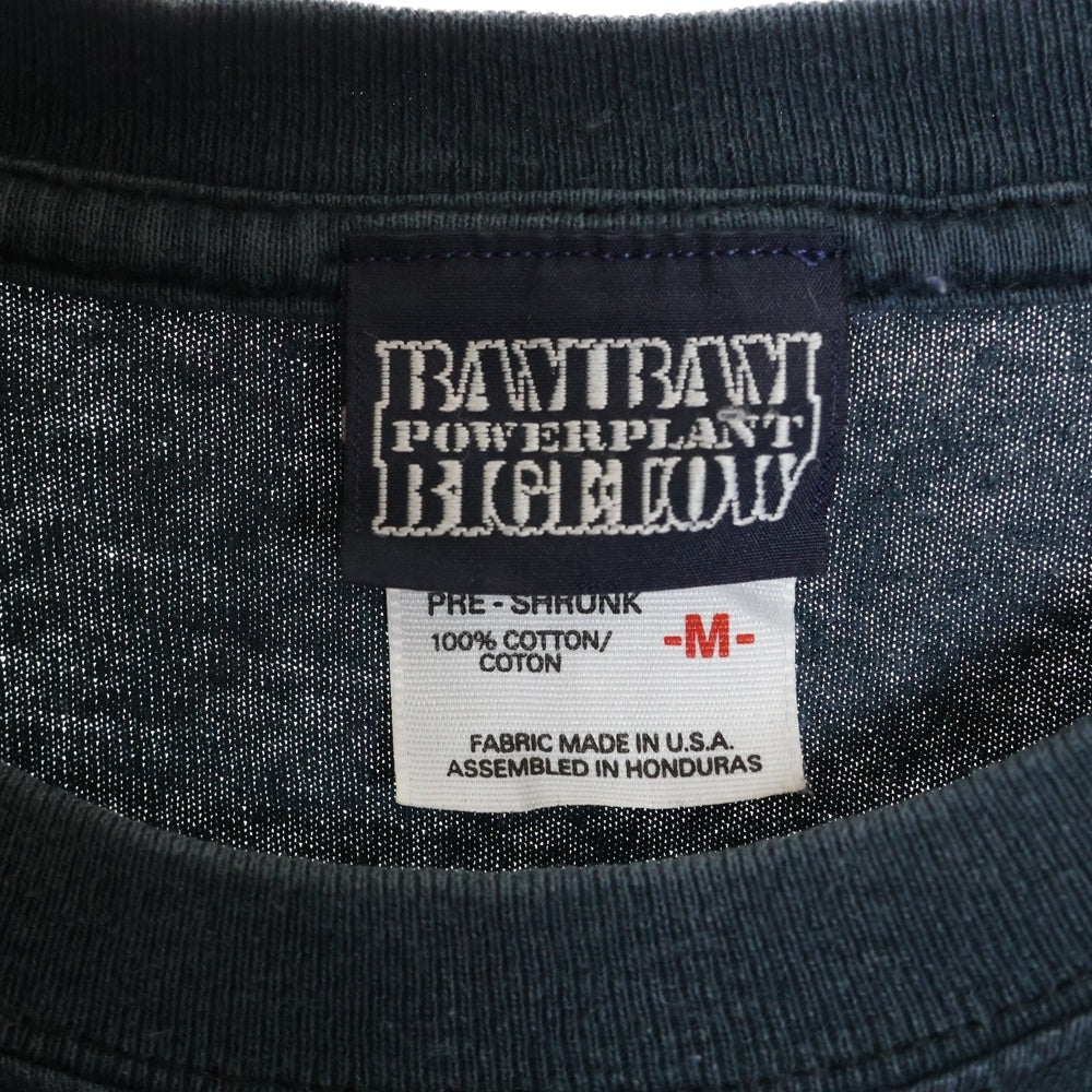 NO BRAND(ノーブランド) BAMBAMBIGELOW ブルーザーブロディ USA製 フェイスプリント 半袖Tシャツ ネイビー