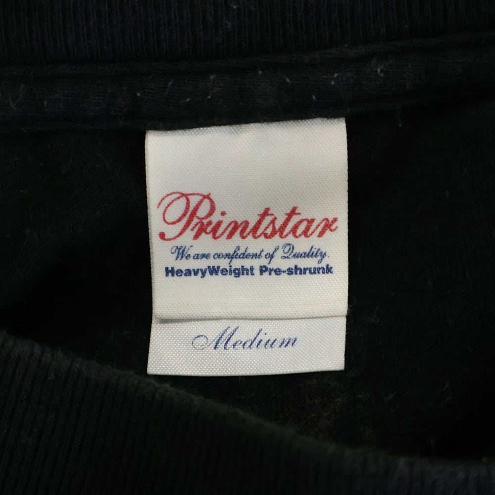 NO BRAND(ノーブランド) FREEDOM FIGHTER 両面プリント 半袖Tシャツ ブラック