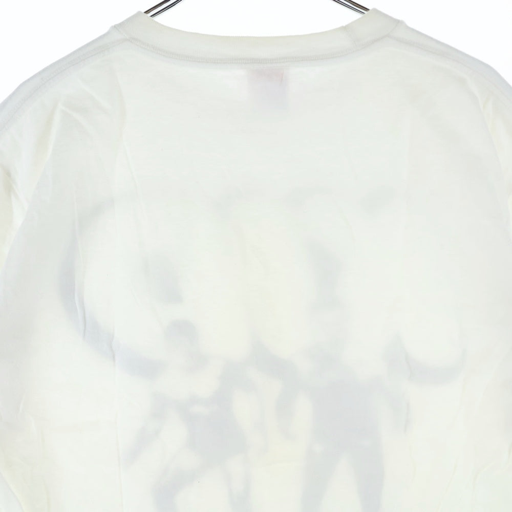 NO BRAND(ノーブランド) 日本製 浅草キッド Tamabukuro with Hakase フロントプリント 半袖Tシャツ ホワイト