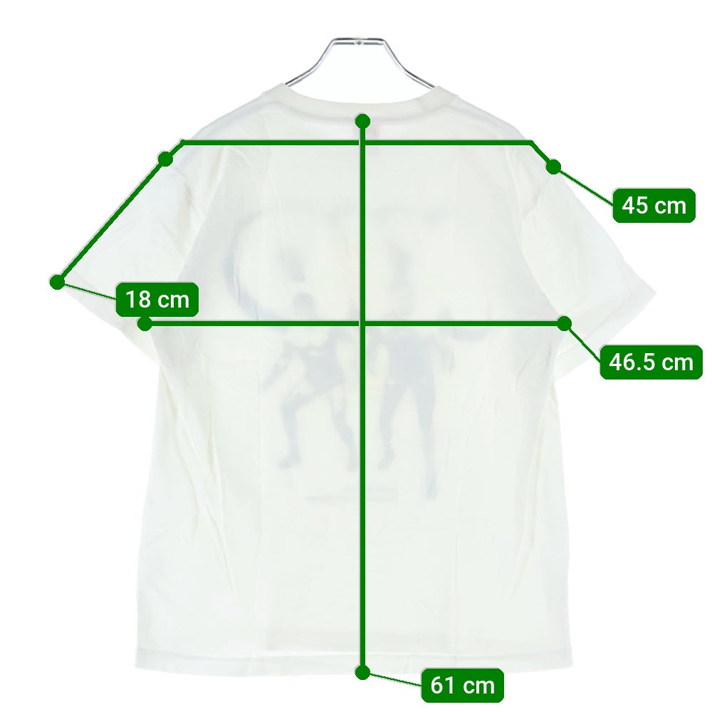 NO BRAND(ノーブランド) 日本製 浅草キッド Tamabukuro with Hakase フロントプリント 半袖Tシャツ ホワイト