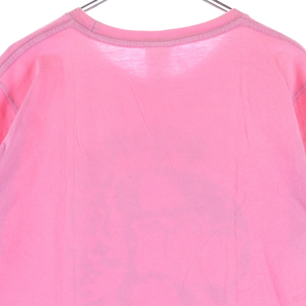 NO BRAND(ノーブランド) 本宮映画劇場 フロントプリント 半袖Tシャツ ピンク