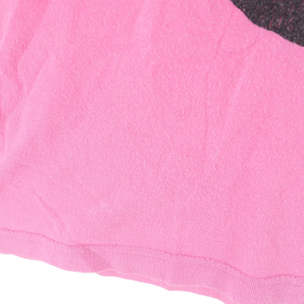 NO BRAND(ノーブランド) 本宮映画劇場 フロントプリント 半袖Tシャツ ピンク