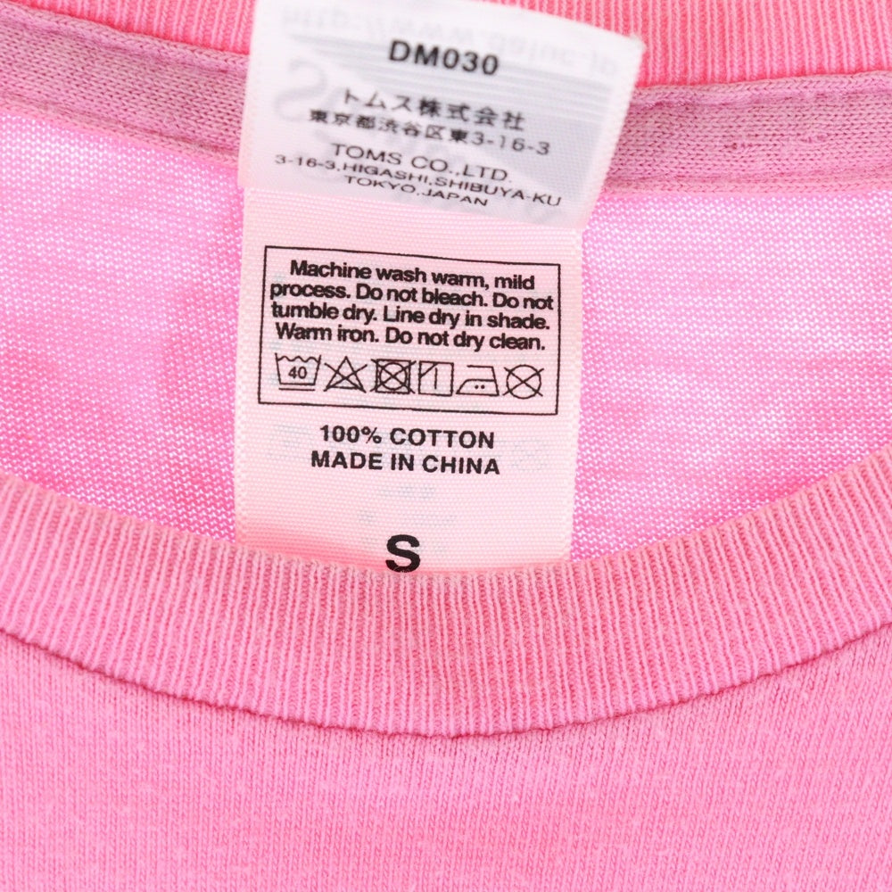 NO BRAND(ノーブランド) 本宮映画劇場 フロントプリント 半袖Tシャツ ピンク