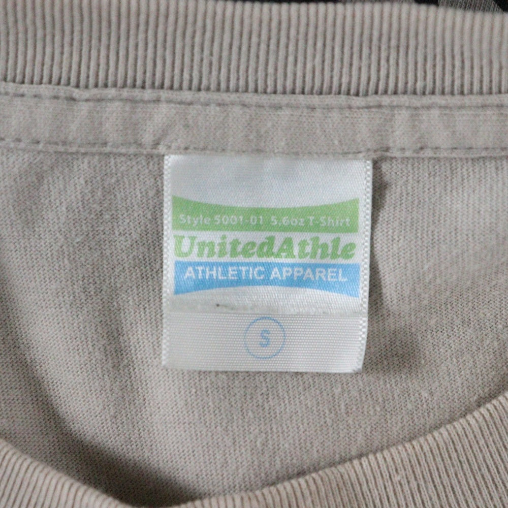 NO BRAND(ノーブランド) バクト 大阪 両面プリント 半袖Tシャツ ベージュ