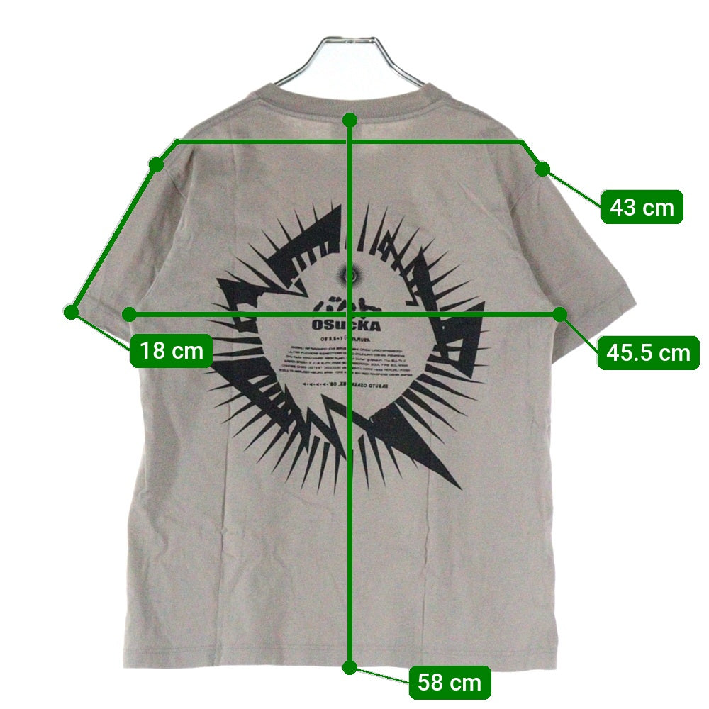 NO BRAND(ノーブランド) バクト 大阪 両面プリント 半袖Tシャツ ベージュ