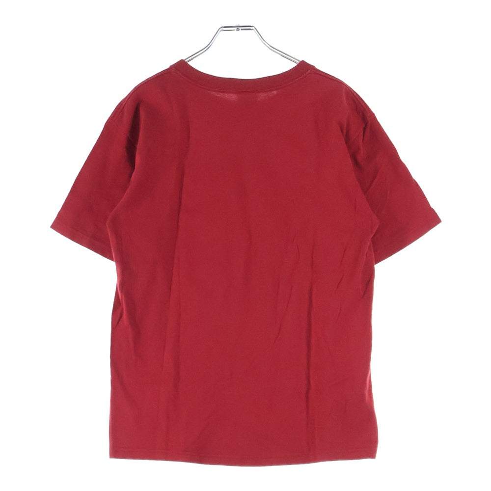 NO BRAND(ノーブランド) The TERROR ホンジュラス製 フロントプリント 半袖Tシャツ レッド