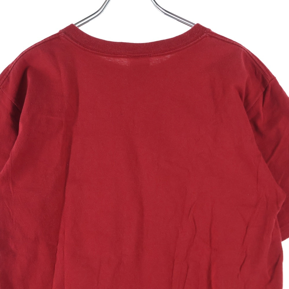 NO BRAND(ノーブランド) The TERROR ホンジュラス製 フロントプリント 半袖Tシャツ レッド