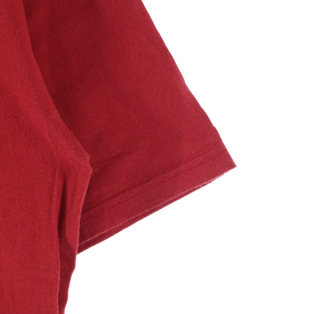 NO BRAND(ノーブランド) The TERROR ホンジュラス製 フロントプリント 半袖Tシャツ レッド