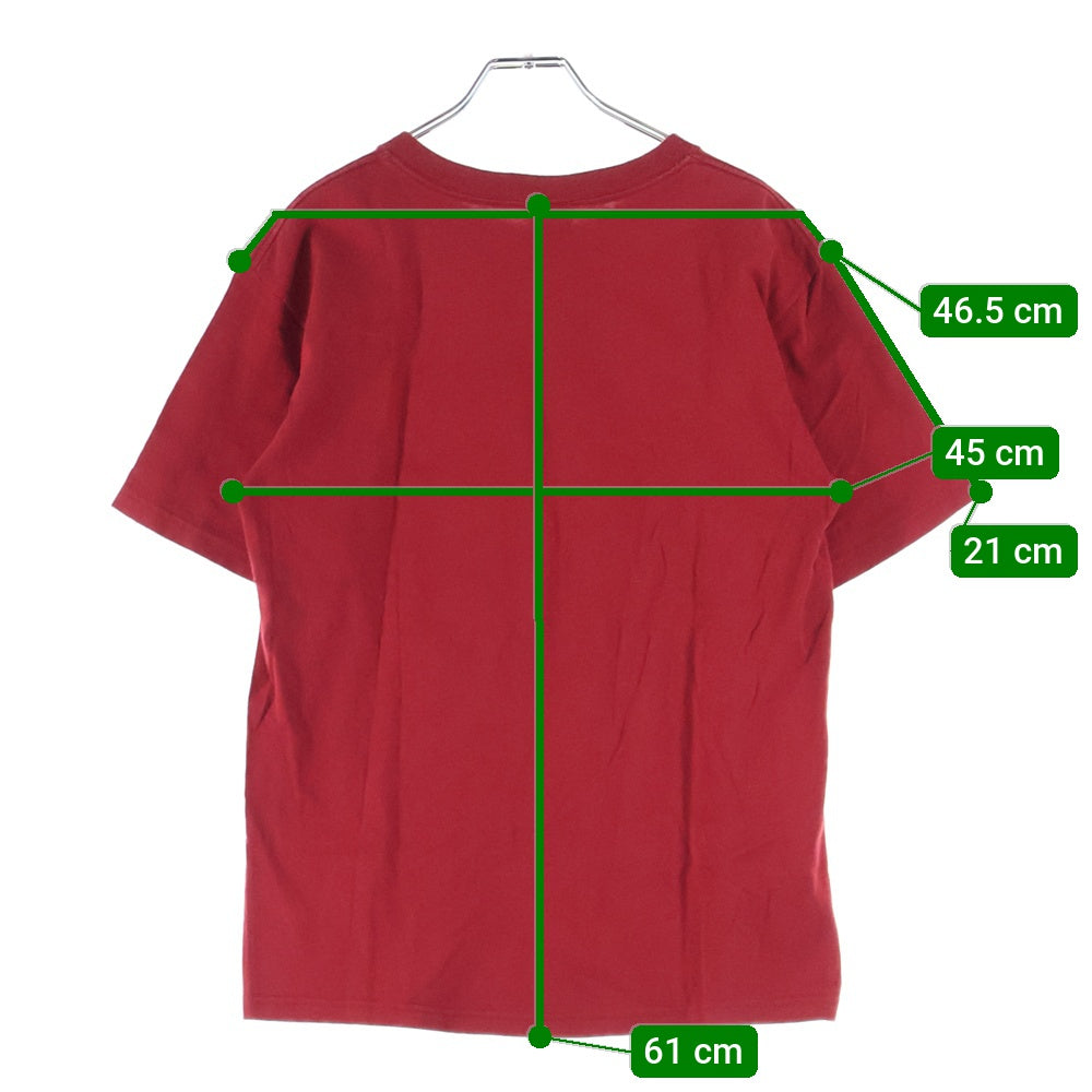 NO BRAND(ノーブランド) The TERROR ホンジュラス製 フロントプリント 半袖Tシャツ レッド