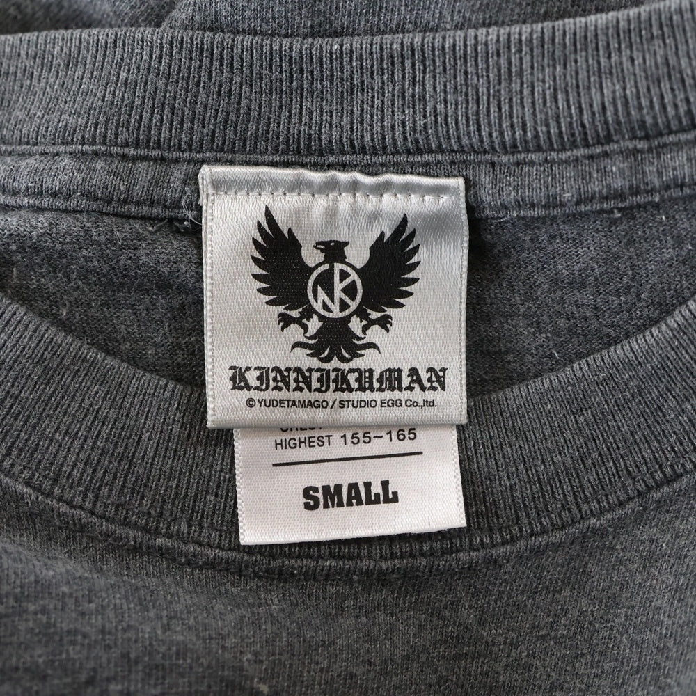 NO BRAND(ノーブランド) buffalo-man ヘッドプリント 半袖Tシャツ グレー