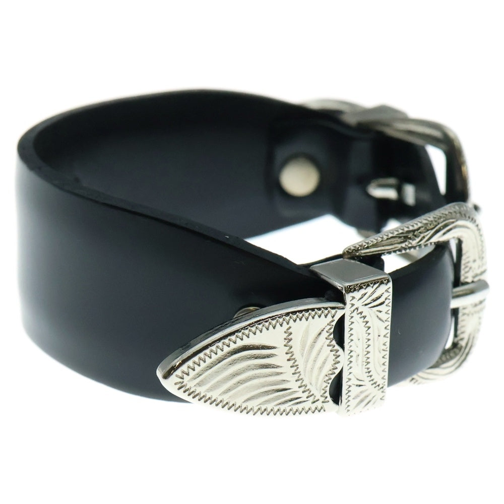 TOGA PULLA(トーガ プルラ) TP21‐AK527 DOUBLE BUCKLE BANGLE ダブル バックル バングル ブレスレット シルバー/ブラック