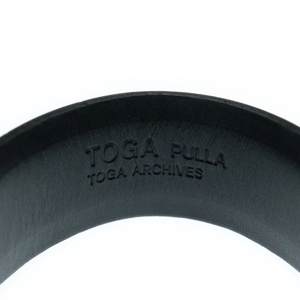 TOGA PULLA(トーガ プルラ) TP21‐AK527 DOUBLE BUCKLE BANGLE ダブル バックル バングル ブレスレット シルバー/ブラック