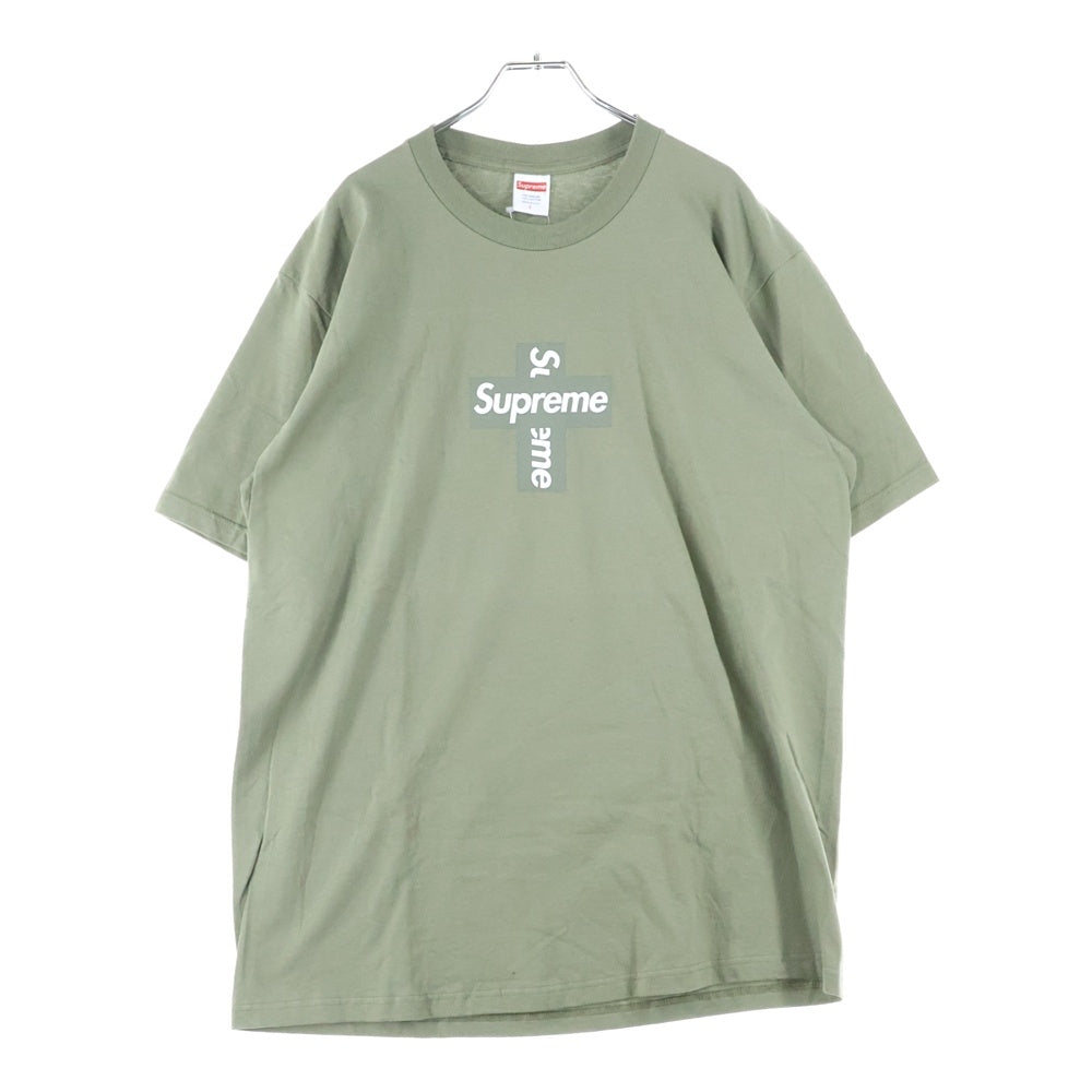 SUPREME(シュプリーム) 20AW Cross Box Logo Tee クロスボックスロゴプリント 半袖Tシャツ カットソー カーキ