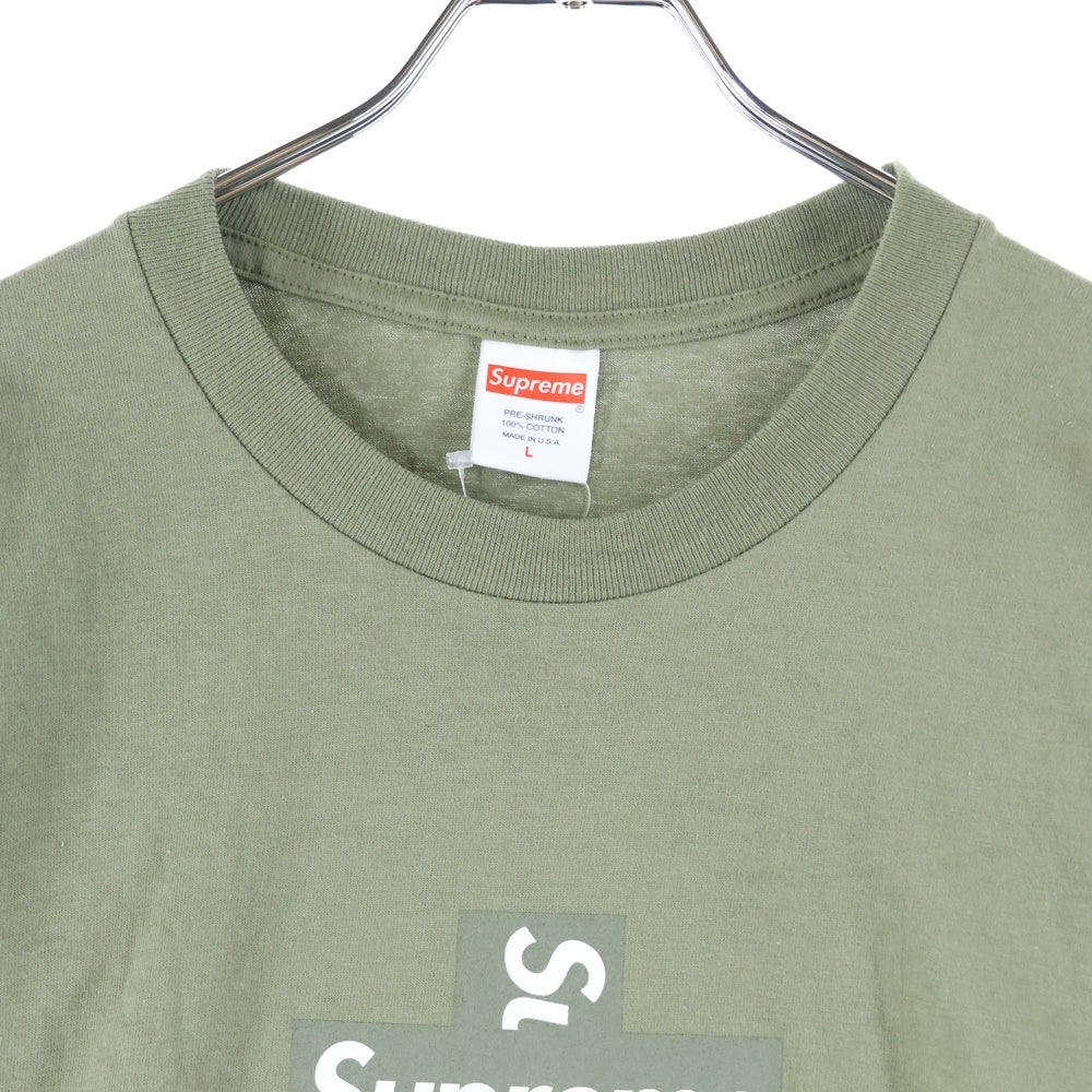 SUPREME(シュプリーム) 20AW Cross Box Logo Tee クロスボックスロゴプリント 半袖Tシャツ カットソー カーキ